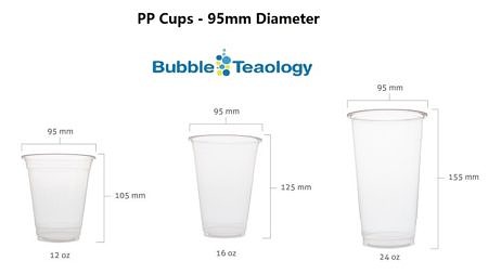 Custom Logo PP Bubble Tea Cups - BubbleTeaology
