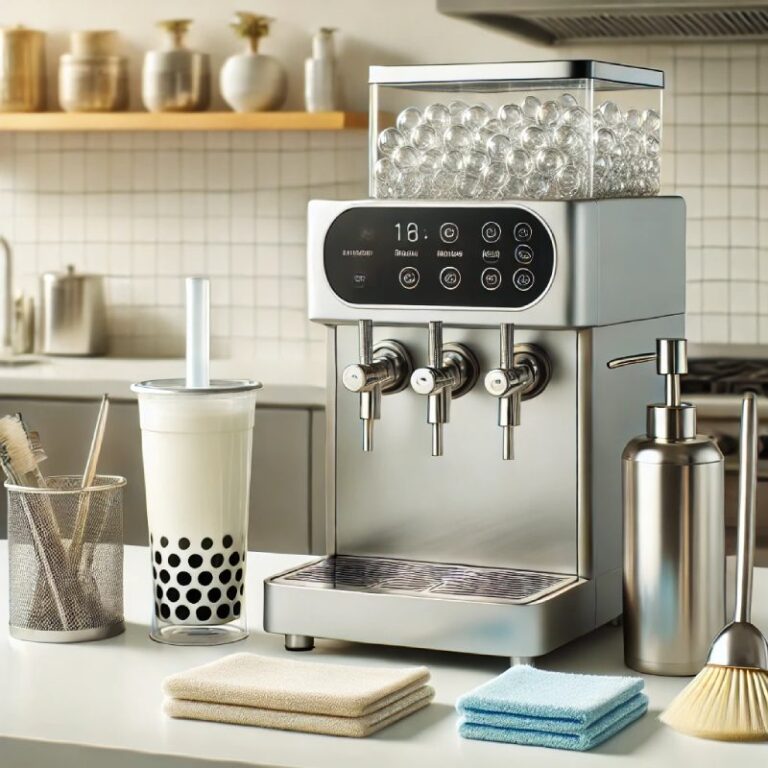 cleaning bubble tea machines