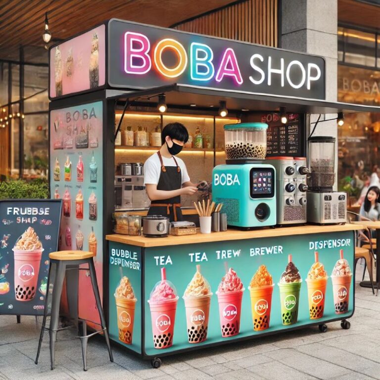 Pop-up boba shop equipment