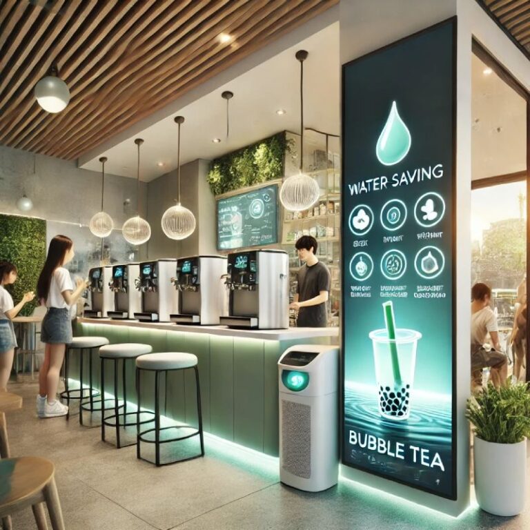 Water-saving bubble tea systems